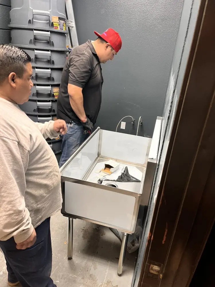 Commercial plumbing and sink installation in Bondurant